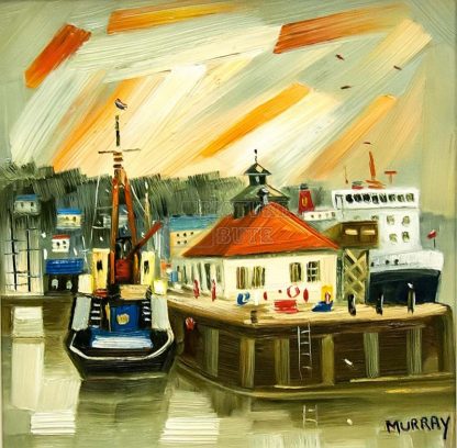 Rothesay Harbour in Sepia by Raymond Murray (A47)