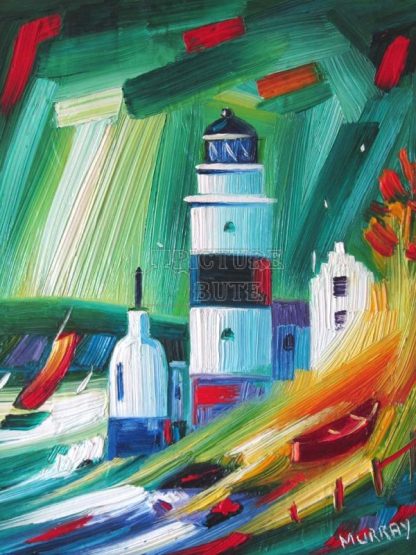 Cloch Lighthouse in Green by Raymond Murray (A75)
