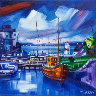 Vic 32 in red at Crinan Canal by Raymond Murray (A96)