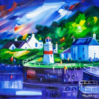 Crinan Canal Basin Lighthouse by Raymond Murray (A99)