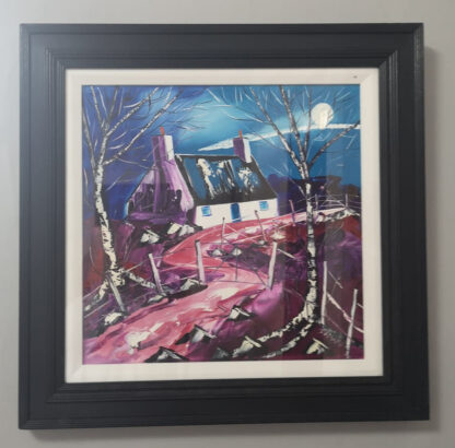 Moonlit Night at the Croft, Poltalloch, Argyll by John Damari