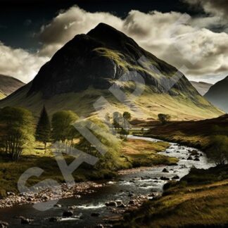 Glencoe (4) A Giclee Print of a picture of the stunningly beautiful Glencoe.