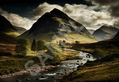 Glencoe (4) A Giclee Print of a picture of the stunningly beautiful Glencoe.
