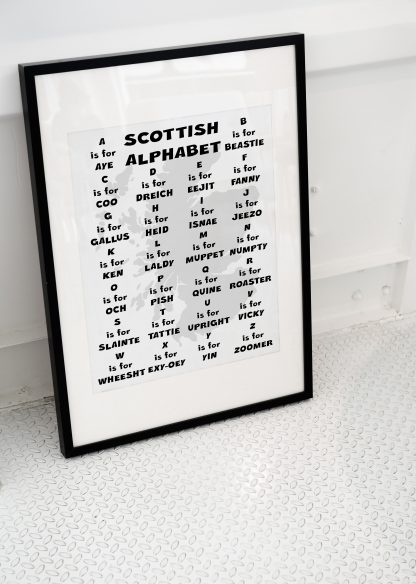 Scottish Alphabet Scottish UNFRAMED PRINT Fun Scots Scotland Slang Definition Room Wall Art - Image 2